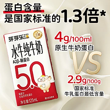 【拍二】芽芽乐A2β酪蛋白水牛纯牛奶两提[33元优惠券]-寻折猪