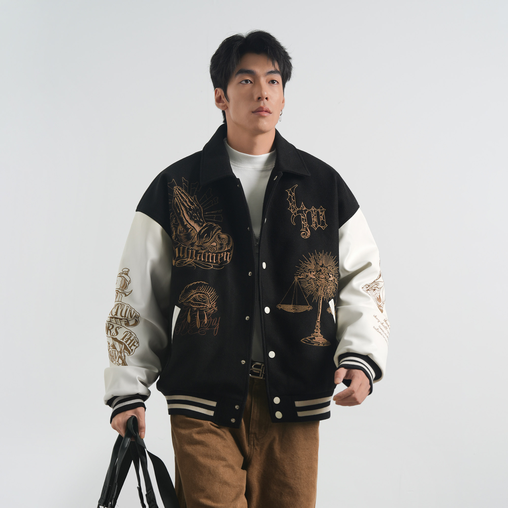 鹿家门加厚棒球服男士秋冬重工运动外套宽松大码保暖棉服时尚男装,淘宝优惠券,粉丝福利购,淘宝优惠卷