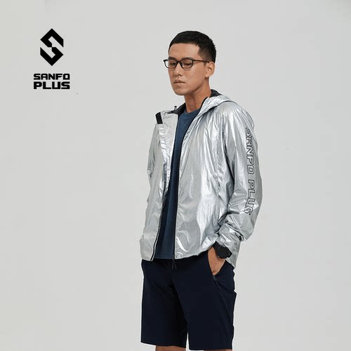 SANFO PLUS轻量防风防小雨男女款连帽夹克抗皱便携19053 - 图2