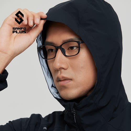 SANFO PLUS轻量防风防小雨男女款连帽夹克抗皱便携19053 - 图1