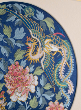 南京云锦研究所鸾凤牡丹装饰画