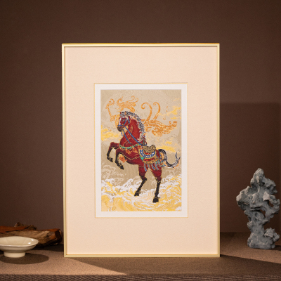 南京云锦博物馆马到成功装饰画