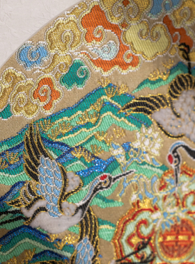 南京云锦研究所江山福鹤装饰画