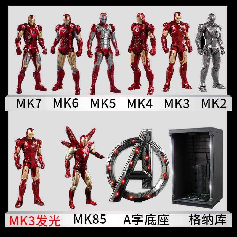 。中动mk7钢铁侠漫威复仇者联盟3玩具手办mk42模型摆件格纳库马克-图2