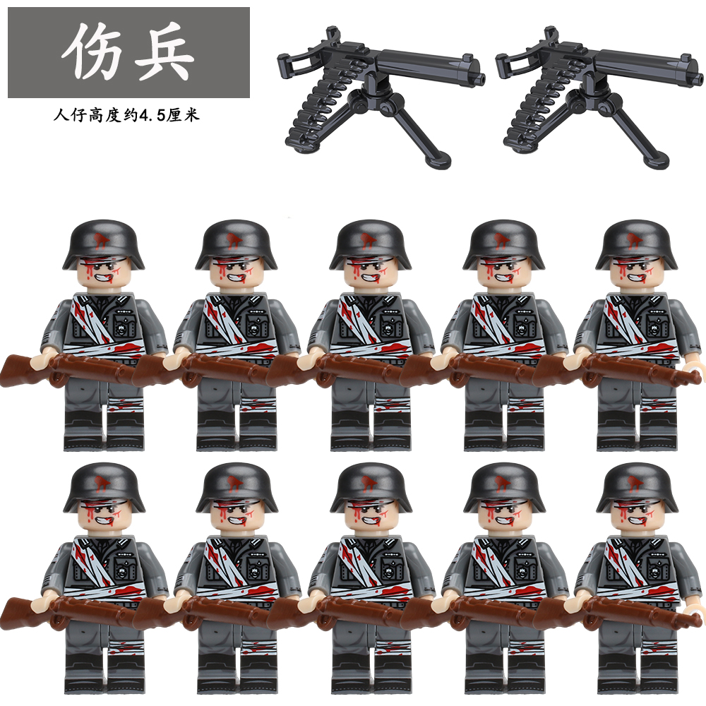 适用于乐高二战军事人仔德军八路军美军坦克装甲车拼装男孩子玩具 - 图2