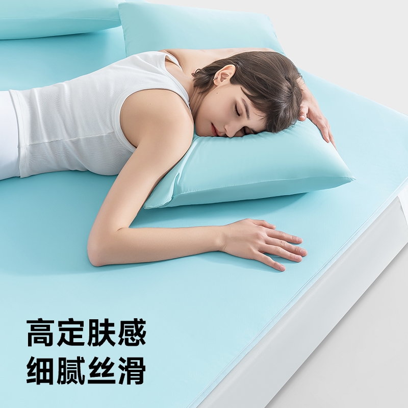 绘睡小冰席单双人裸睡冰丝软席可水洗冰淇淋凉席凉感抑菌凉席套装