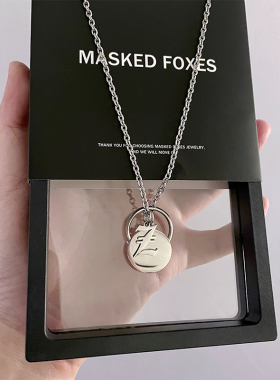 个性字母姓氏吊坠项链