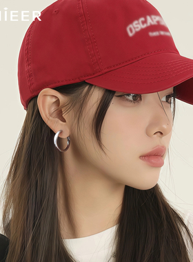 高级感素圈耳圈耳环女纯银针气质