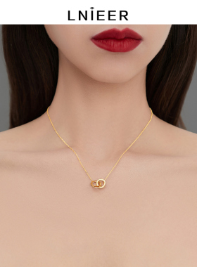 轻奢999纯银十字链配饰项链颈链