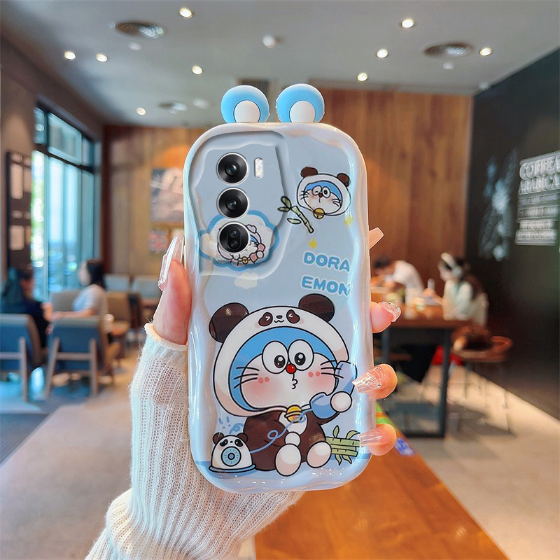 适用opporeno12手机壳reno12pro熊猫reon11小猪10哆啦A梦6立体9耳朵7卡通8动漫4套4se女8pro+3元气版5k十oppo - 图0