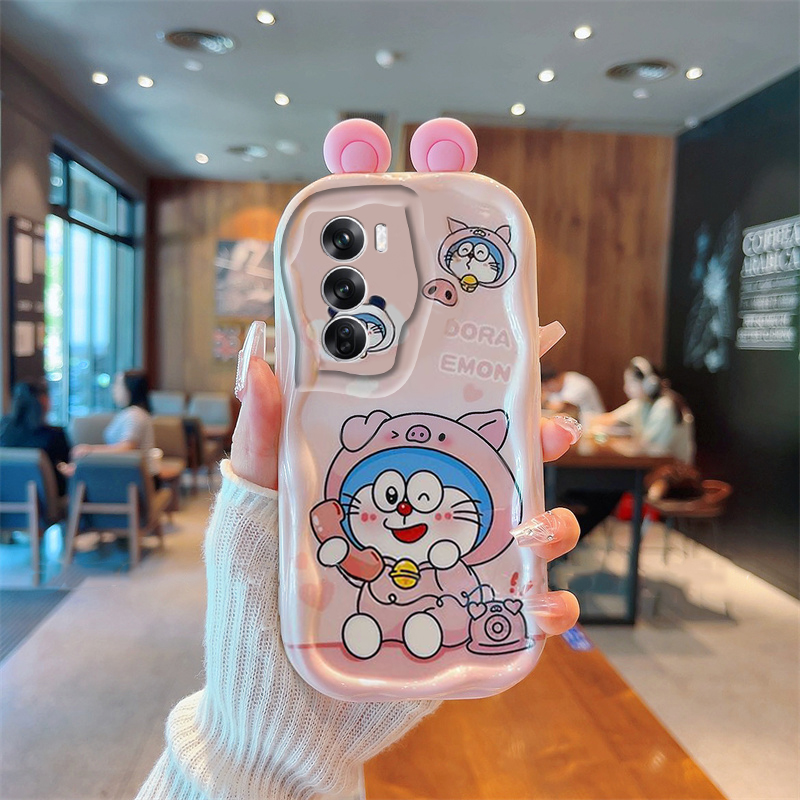 适用opporeno12手机壳reno12pro熊猫reon11小猪10哆啦A梦6立体9耳朵7卡通8动漫4套4se女8pro+3元气版5k十oppo - 图1
