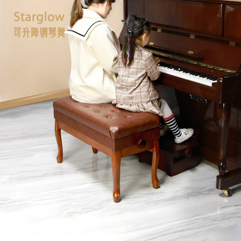 液压钢琴凳实木单人双人可调升降琴凳古筝凳成人儿童工字凳通用,淘宝优惠券,粉丝福利购,淘宝优惠卷