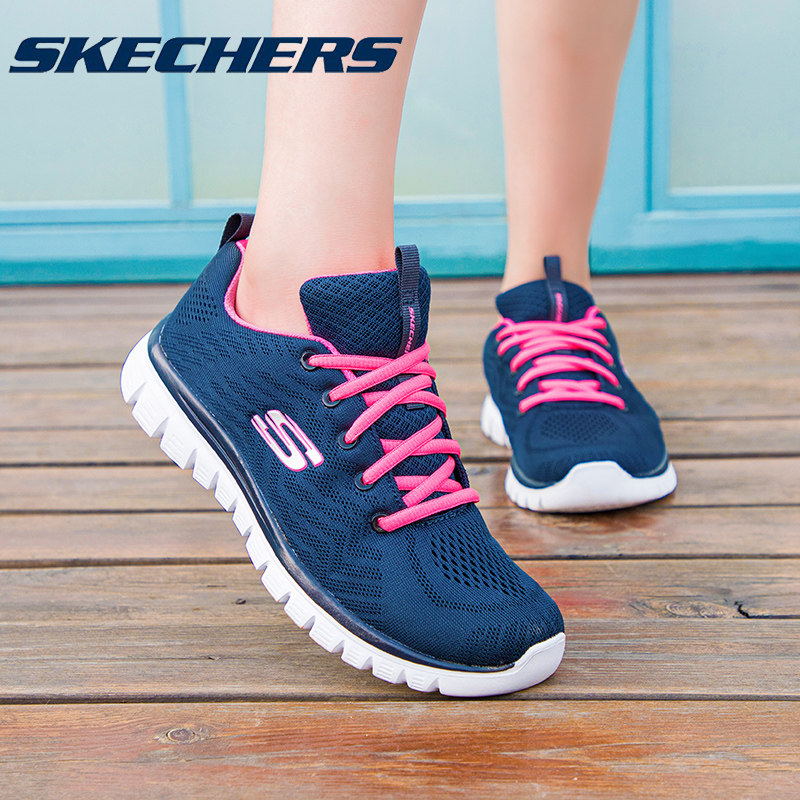 skechers秋季透气跑步鞋新款十女鞋 skechers双木跑步鞋
