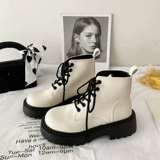 Martens, короткие сапоги на платформе со шнурками, подходят для весны и осени, коллекция 2022, подходят для подростков, визуально стройнят