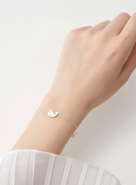 小鲸鱼手链女韩版小清新蓝色小鱼甜美海洋动物饰品