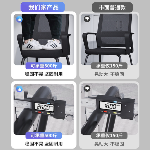 电脑椅家用舒适久坐人体工学员工椅办公座椅宿舍学习书桌靠背椅子 - 图0