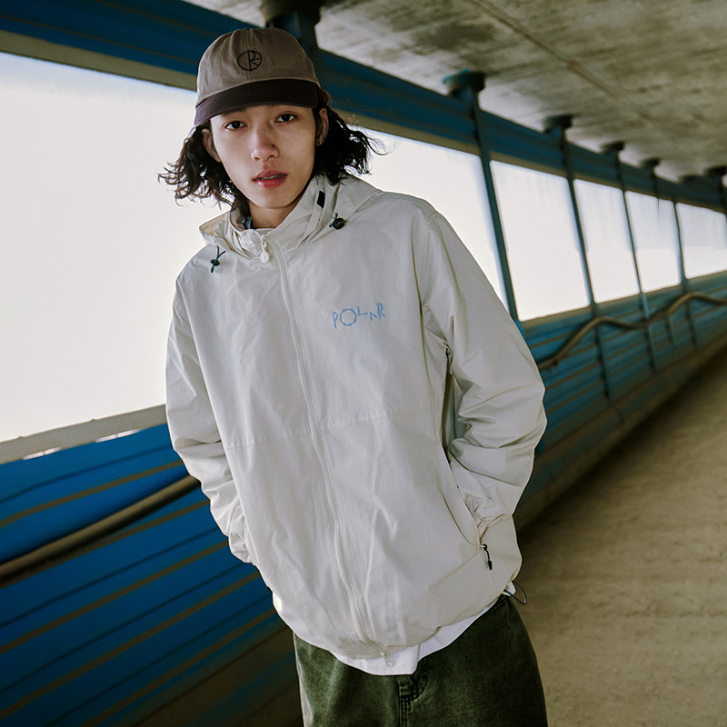 Polar Skate Co Jacket休闲连帽防水运动教练夹克硬壳户外冲锋衣-图1