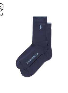 PolarSkateCo纯色刺绣长筒袜