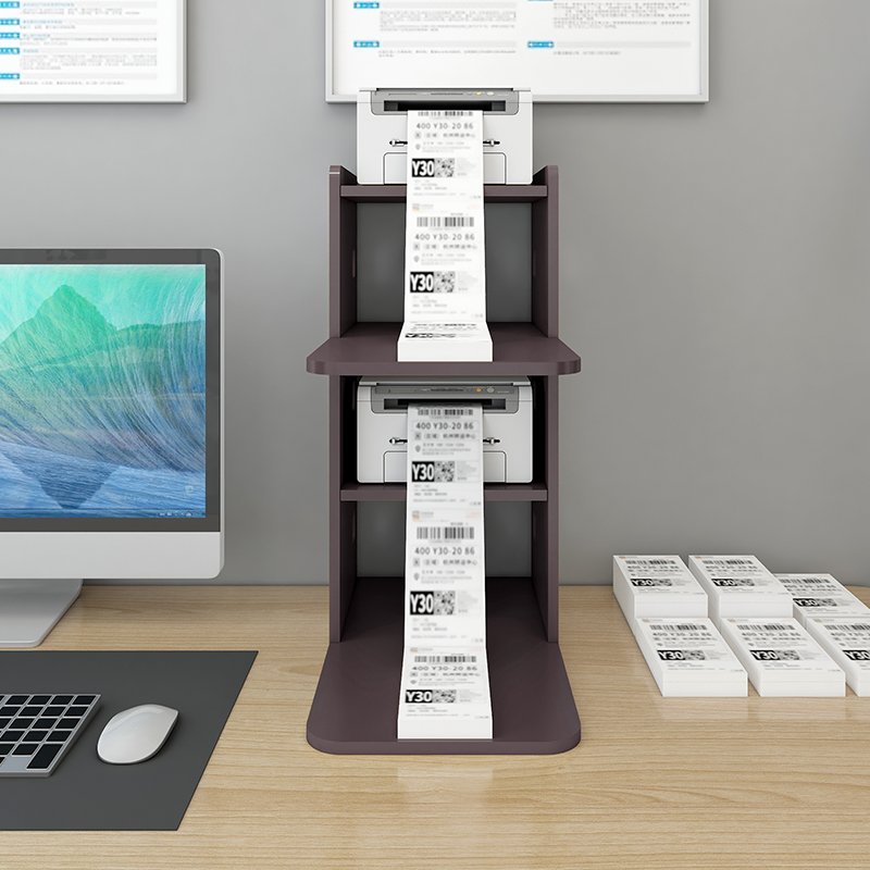 简约多层打印机架置物架收纳办公室桌面快递单面单打印小型支架子
