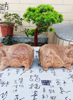 摆件十二生肖情侣红木工艺品