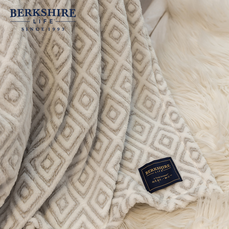 BERKSHIRE伯克希尔 法兰绒毛毯盖毯四季保暖床上用卧室办公午休毯 - 图2