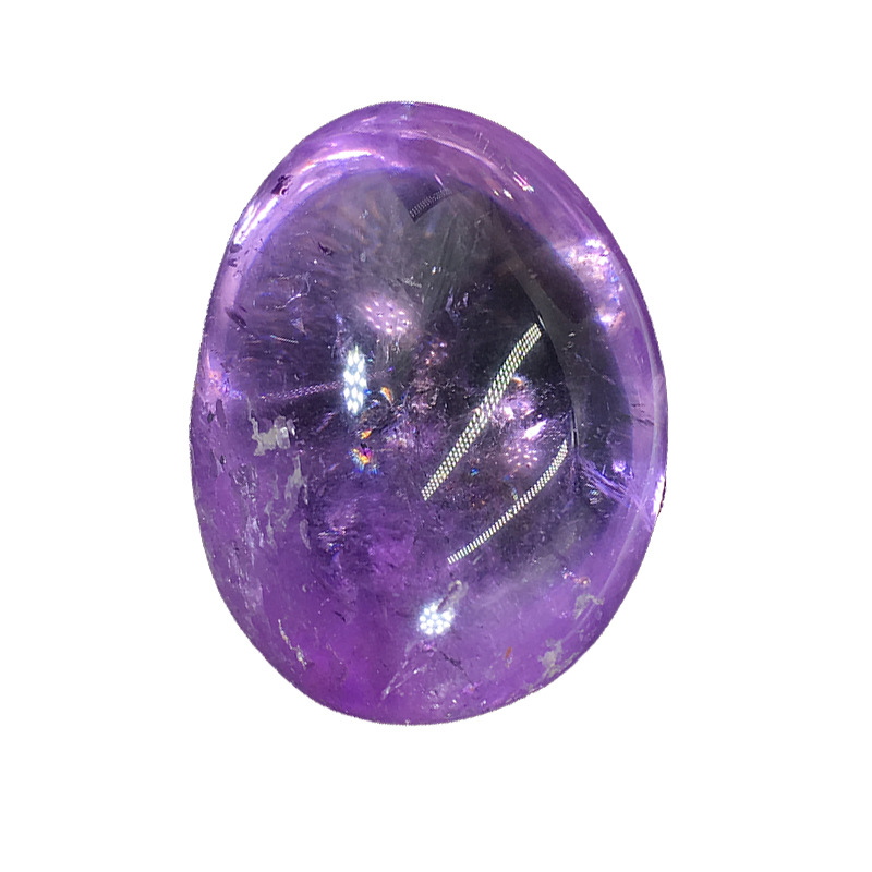 天然浅色紫水晶500克随形大颗粒原石摆件紫水晶消磁碎石鱼缸造景 - 图2