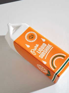 陶瓷花瓶创意橘子水果陶瓷器皿家居客厅插花花器水培花瓶摆件跨境