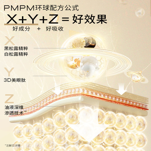 【限时疯抢】PMPM黑白松露胶原眼部精华油紧致淡纹抗皱美眼金箍棒 - 图2