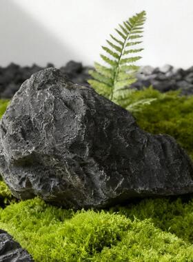 PU彷真石头假山绿植造景园林玻璃钢软装橱窗别墅摄影棚景观石装饰