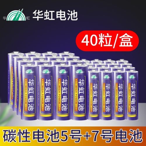 华虹5号7号电池玩具五号七号碳性R6S干电池1.5V钟表遥控器R03电池 - 图0
