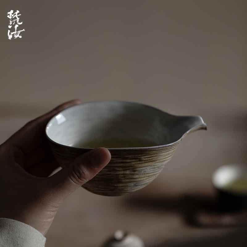 纯手工日式粗陶粉引无形公道杯茶海分茶器均杯茶道配件手作,淘宝优惠券,粉丝福利购,淘宝优惠卷