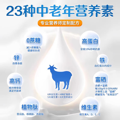 高钙益生菌羊乳营养粉中老年人助眠成人高钙营养粉益生菌调理肠道 - 图1
