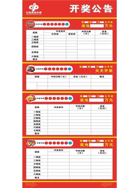 中国福利彩票海报展板开奖公告中国福利彩票双色球墙贴墙纸装饰画