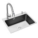 Kitchen sink large single bowl 304 stainless steel undercounter basin