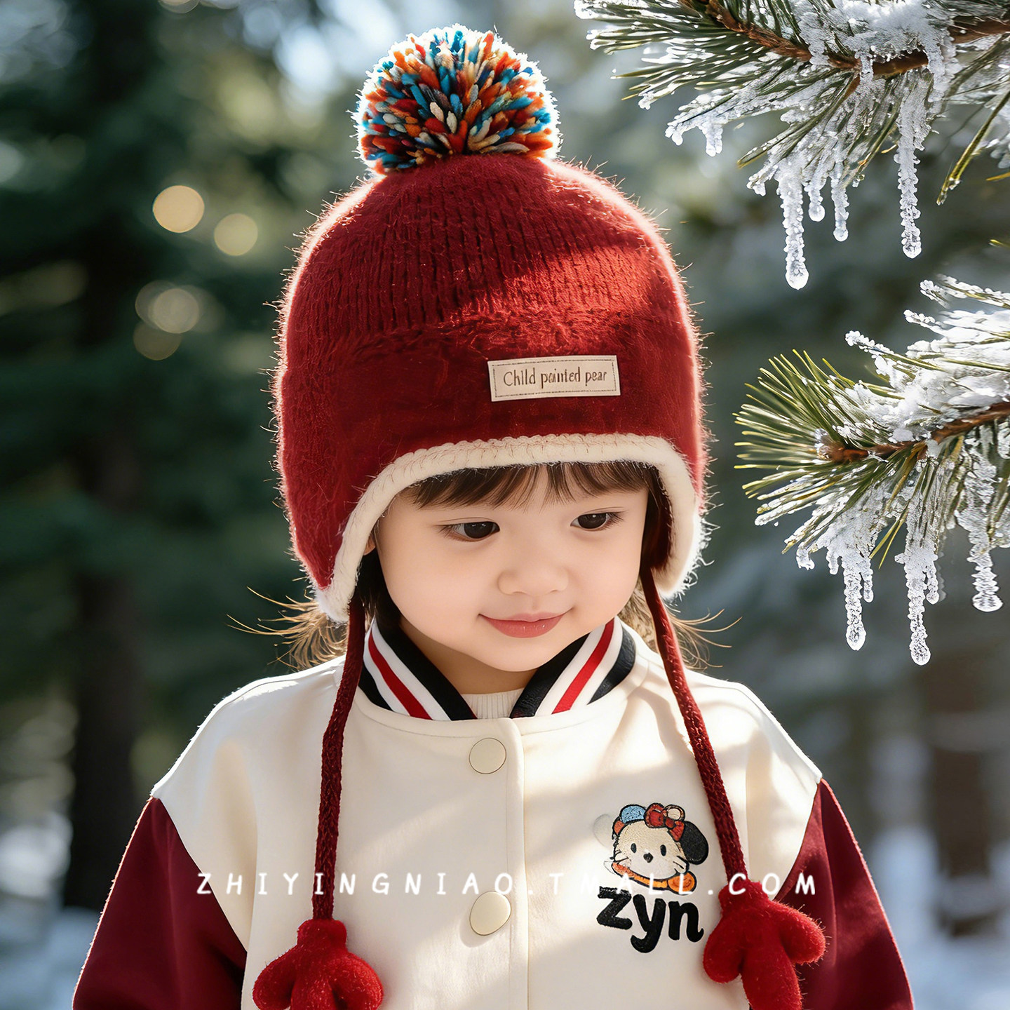 儿童帽子冬季韩版男孩针织套头帽保暖女童宝宝外出防风护耳毛线帽,淘宝优惠券,粉丝福利购,淘宝优惠卷