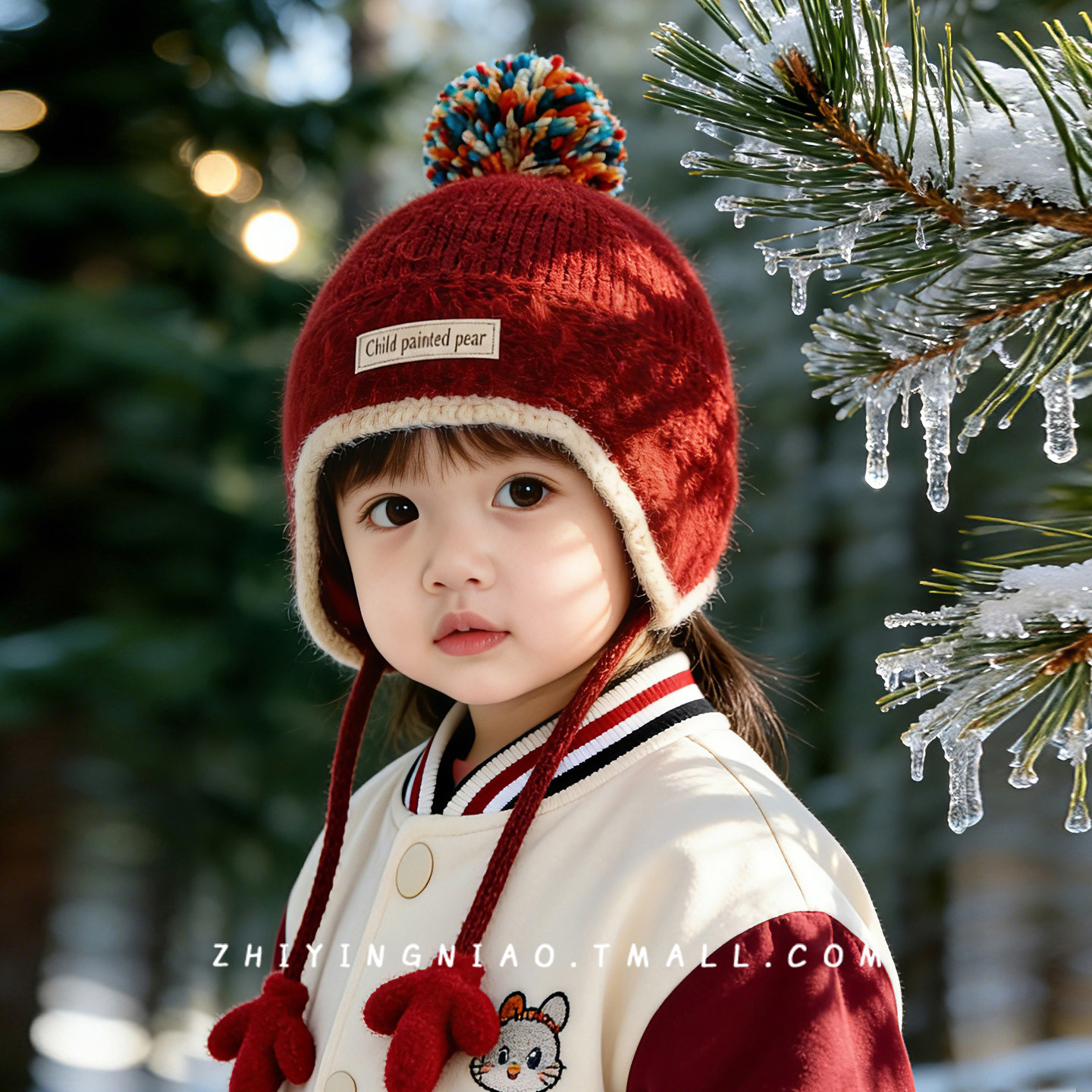 儿童帽子冬季韩版男孩针织套头帽保暖女童宝宝外出防风护耳毛线帽,淘宝优惠券,粉丝福利购,淘宝优惠卷