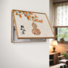 Wufu electric meter box decorative painting new Chinese style good meaning
