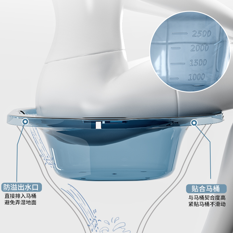 坐浴盆女孕妇女士专用儿童洗屁股的盆免蹲清洗神器男熏痔疮马桶盆 - 图0