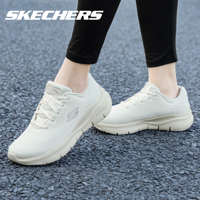 Skechers斯凯奇女鞋网面透气跑步鞋夏季新款官方旗舰店轻弹运动鞋 - 图1