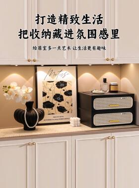 中古风玄关钥匙收纳摆件客厅餐边柜鞋柜法式覆古置物架高级感软装