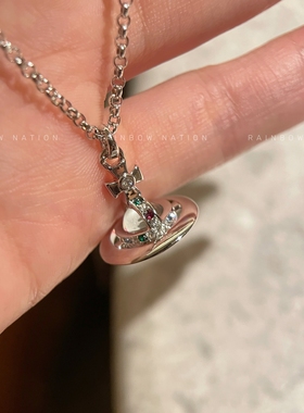 高品质立体土星orb项链