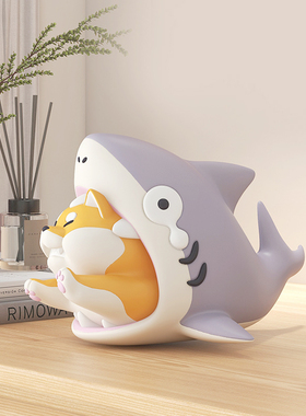 创意鲨狗摆件家居饰品
