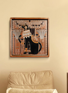 古埃及动物雕画墙面装饰画