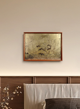 黄山雕画手工錾刻靠山铜雕刻画