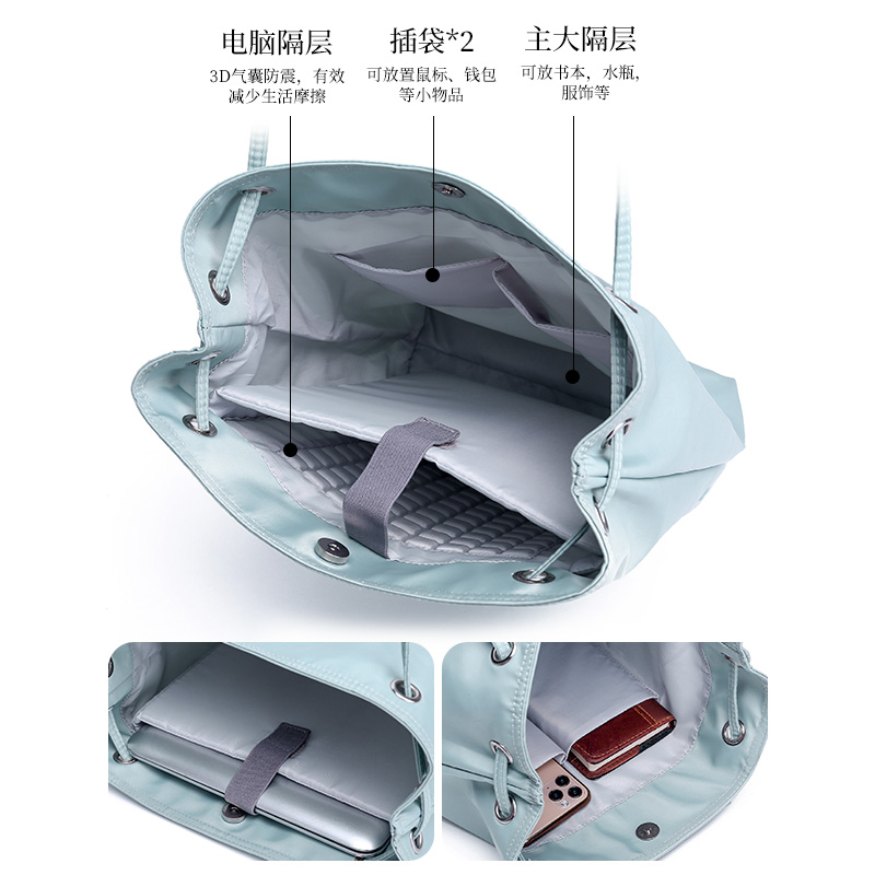 电脑包14寸女手提笔记本适用苹果MacBookPro联想小新air13.3华硕surface15点6好看的ins风简约时尚单肩公文包-图1