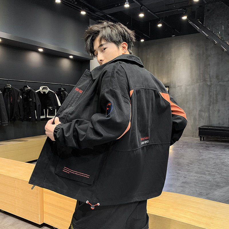 男士秋季2020新款韩版休闲工装夹克 西部型男夹克