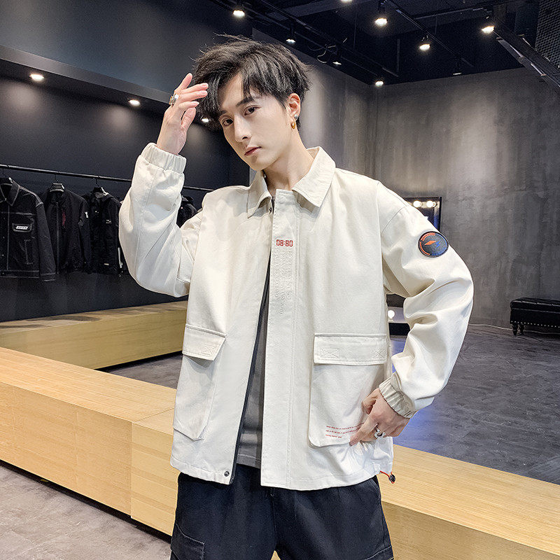 男士秋季2020新款韩版休闲工装夹克 西部型男夹克