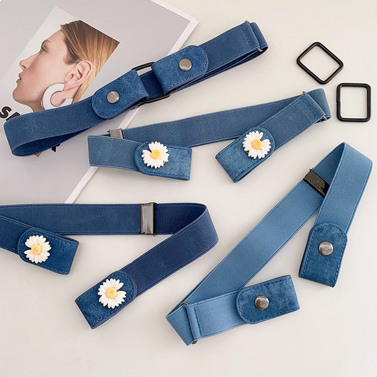 Lazy belt waist tightening artifact trouser head shrink buckle