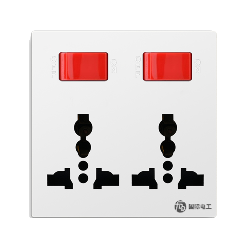 86型香港13a英标二开三孔六孔插座带开关6孔多孔厨房英式插座面板-图3