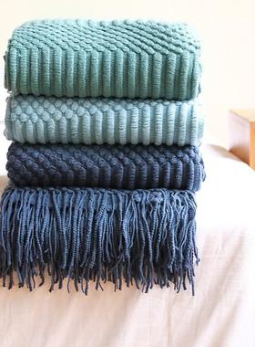 Inya Navy All Throw Blanket for Couch Sofa Bed Decorative Kn